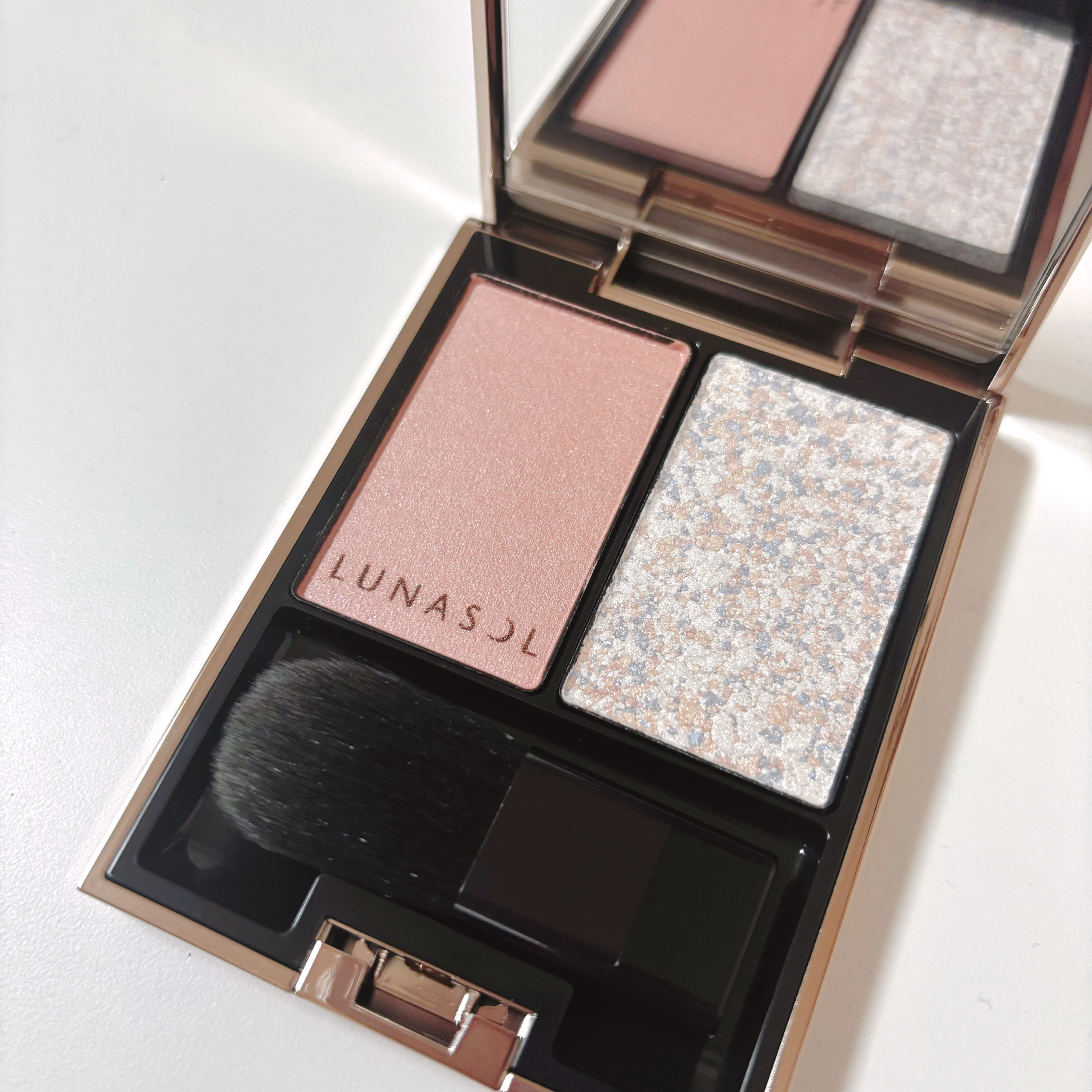 カラーリンググレイズ EX10 Star Reflection/LUNASOL/パウダーチークを使ったクチコミ（1枚目）