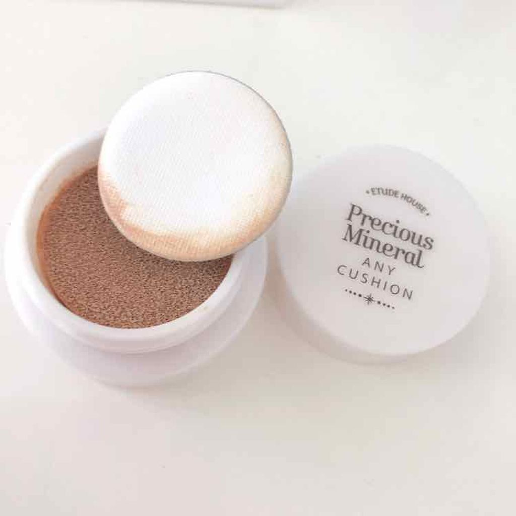プレシャスミネラル エニークッション SPF50+/PA+++/ETUDE/クッションファンデーションを使ったクチコミ（2枚目）