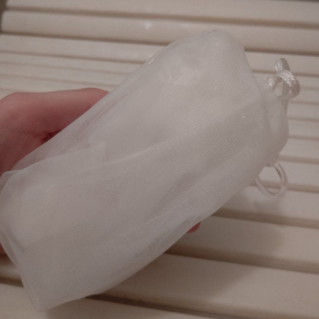 オーガンジー洗顔泡だてネット/ドン・キホーテ/その他スキンケアグッズを使ったクチコミ(3枚目)