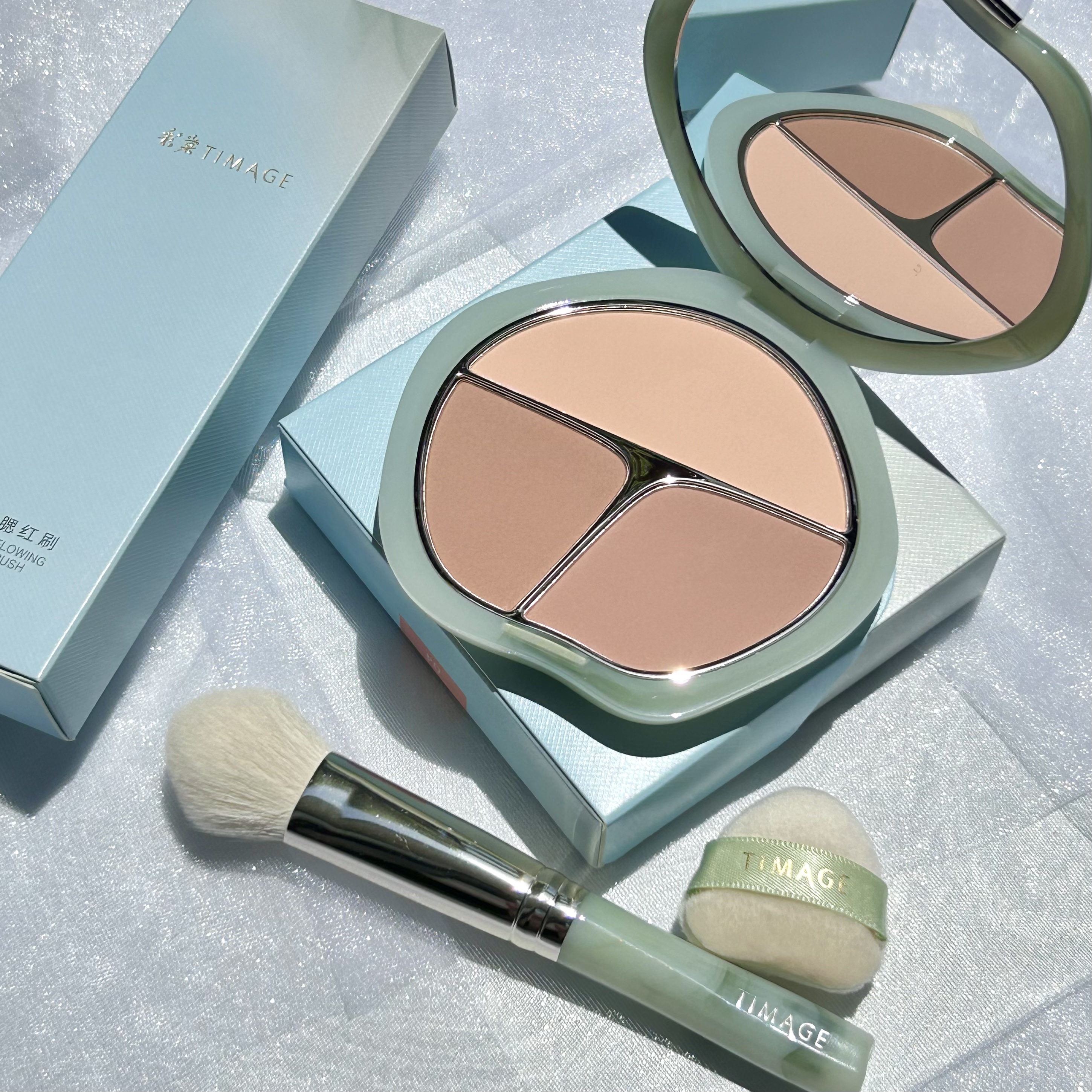 TIMAGE  3色チークパレット/TIMAGE/パウダーチークを使ったクチコミ（1枚目）