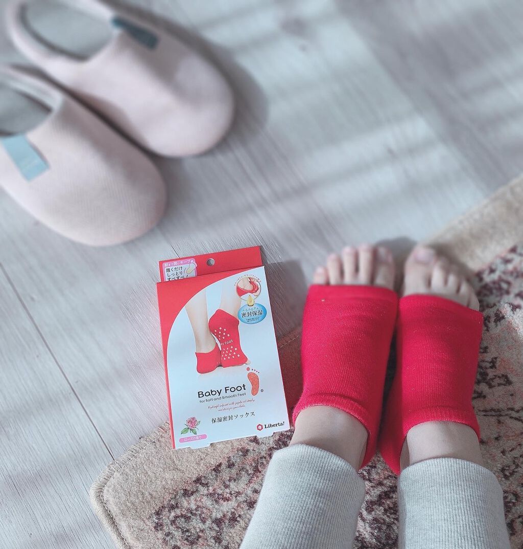 ベビーフット 保湿密封ソックス/ベビーフット/レッグ・フットケアを使ったクチコミ（1枚目）