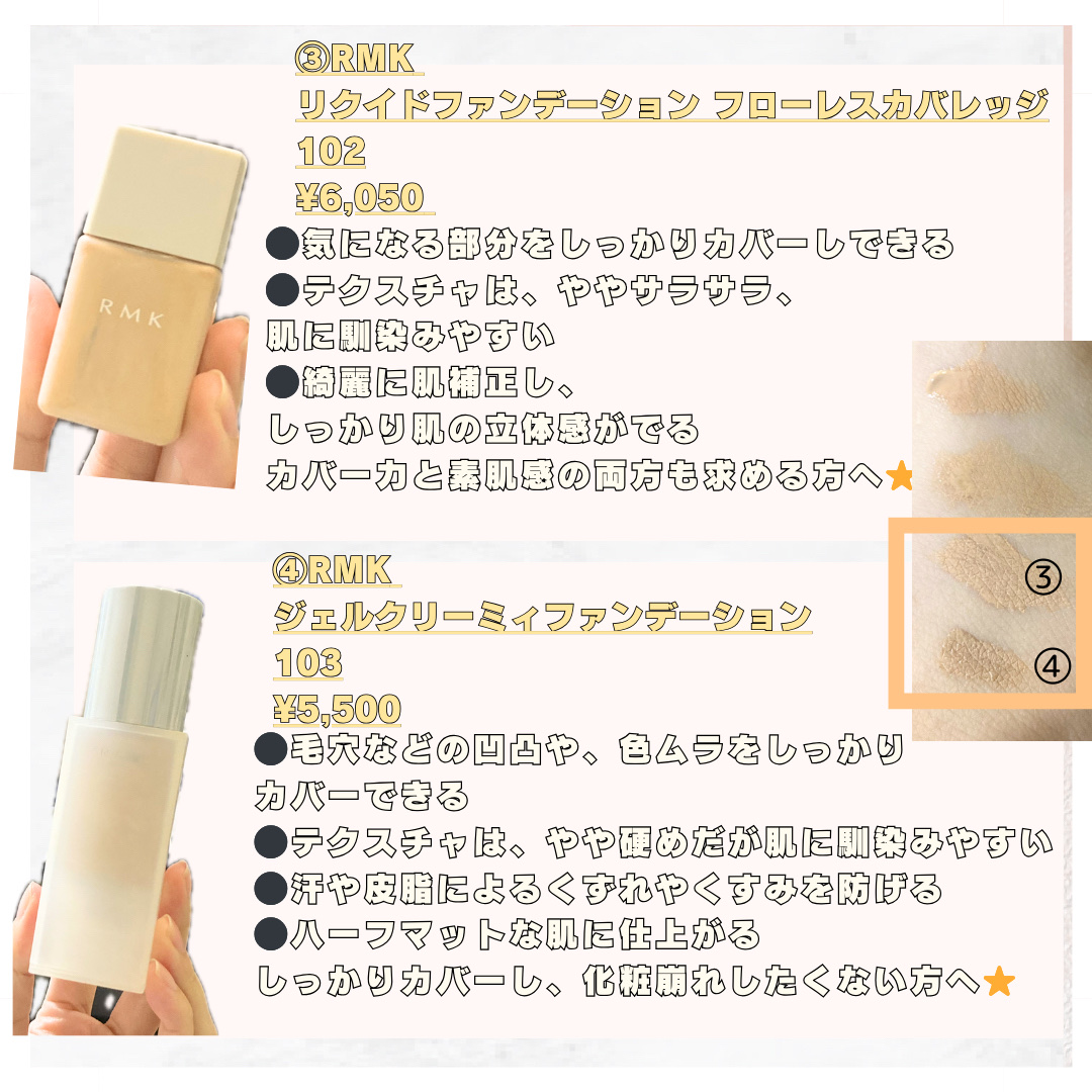 RMK ジェルクリーミィファンデーション 103/RMK/クリーム・エマルジョンファンデーションを使ったクチコミ（3枚目）