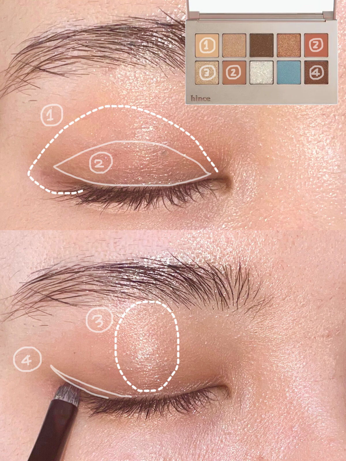 ニューデップスアイシャドウパレット/hince/アイシャドウパレットを使ったクチコミ（3枚目）