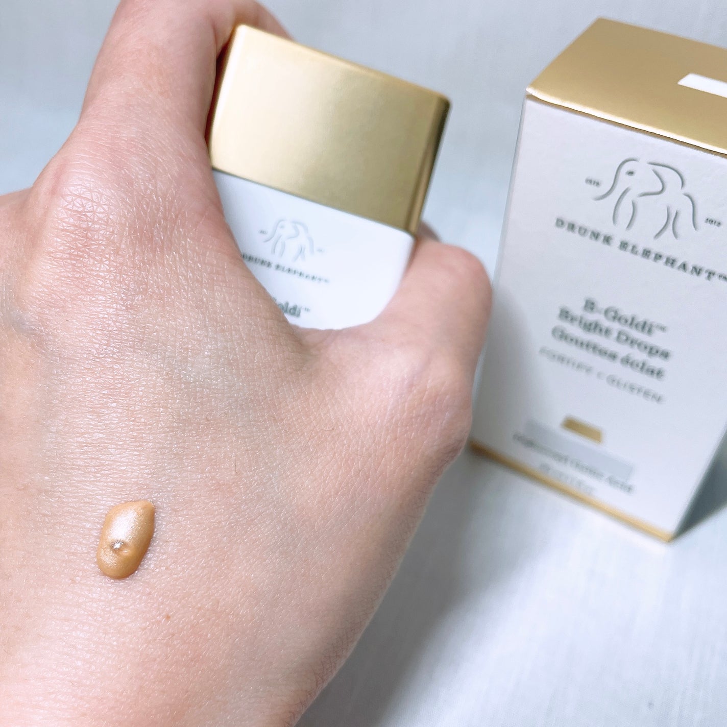ビーゴールディ ブライト ドロップス/Drunk Elephant/美容液を使ったクチコミ(3枚目)