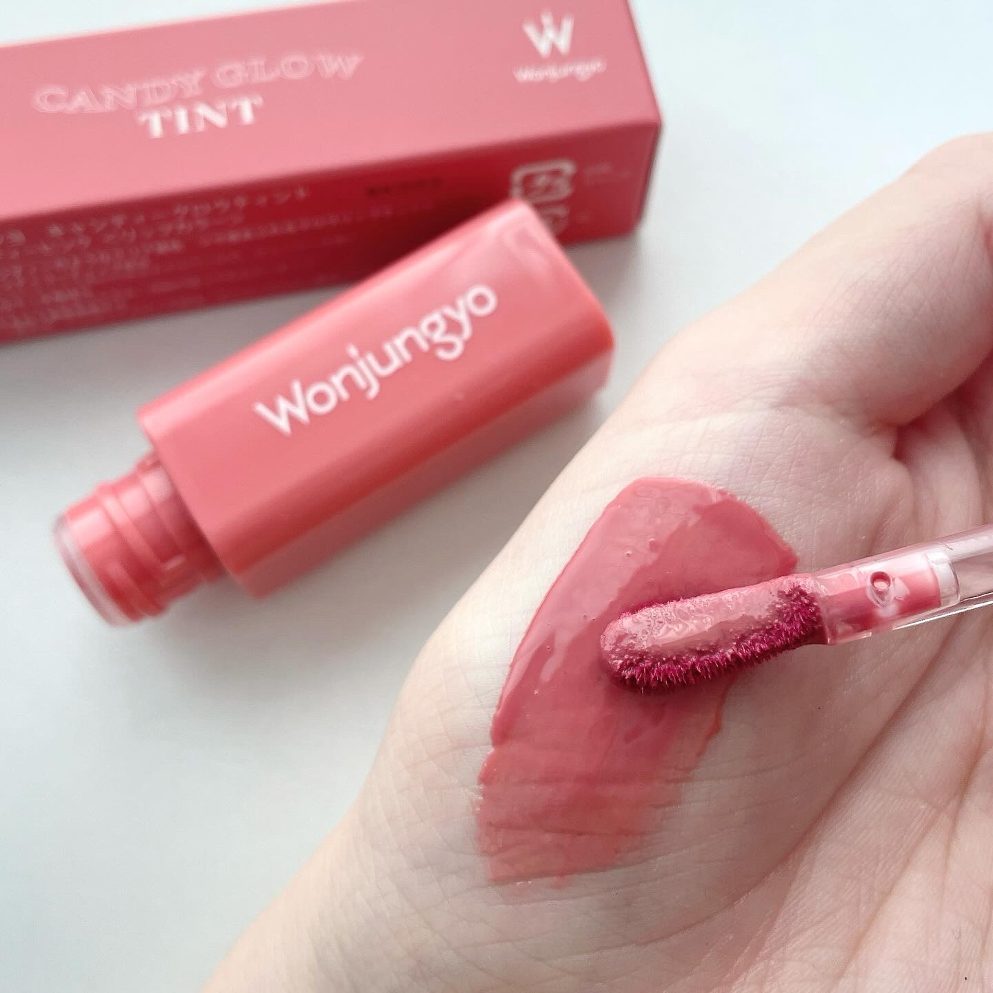 ウォンジョンヨ　キャンディーグロウティント 01 チャイティーピンク/Wonjungyo/リップティントを使ったクチコミ（1枚目）