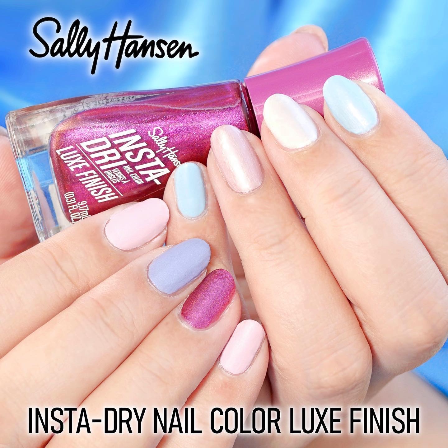 マットネイルのネイルデザイン】インスタドライ ネイルカラー リュクス