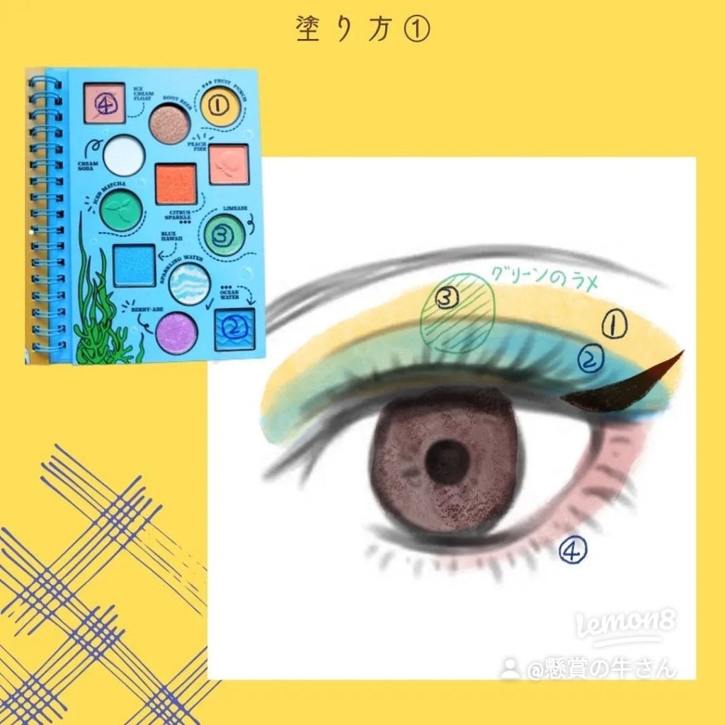 cowcow on LIPS 「SHEINSHEGLAMVacationDazeアイシャドウパ..」(2枚目)