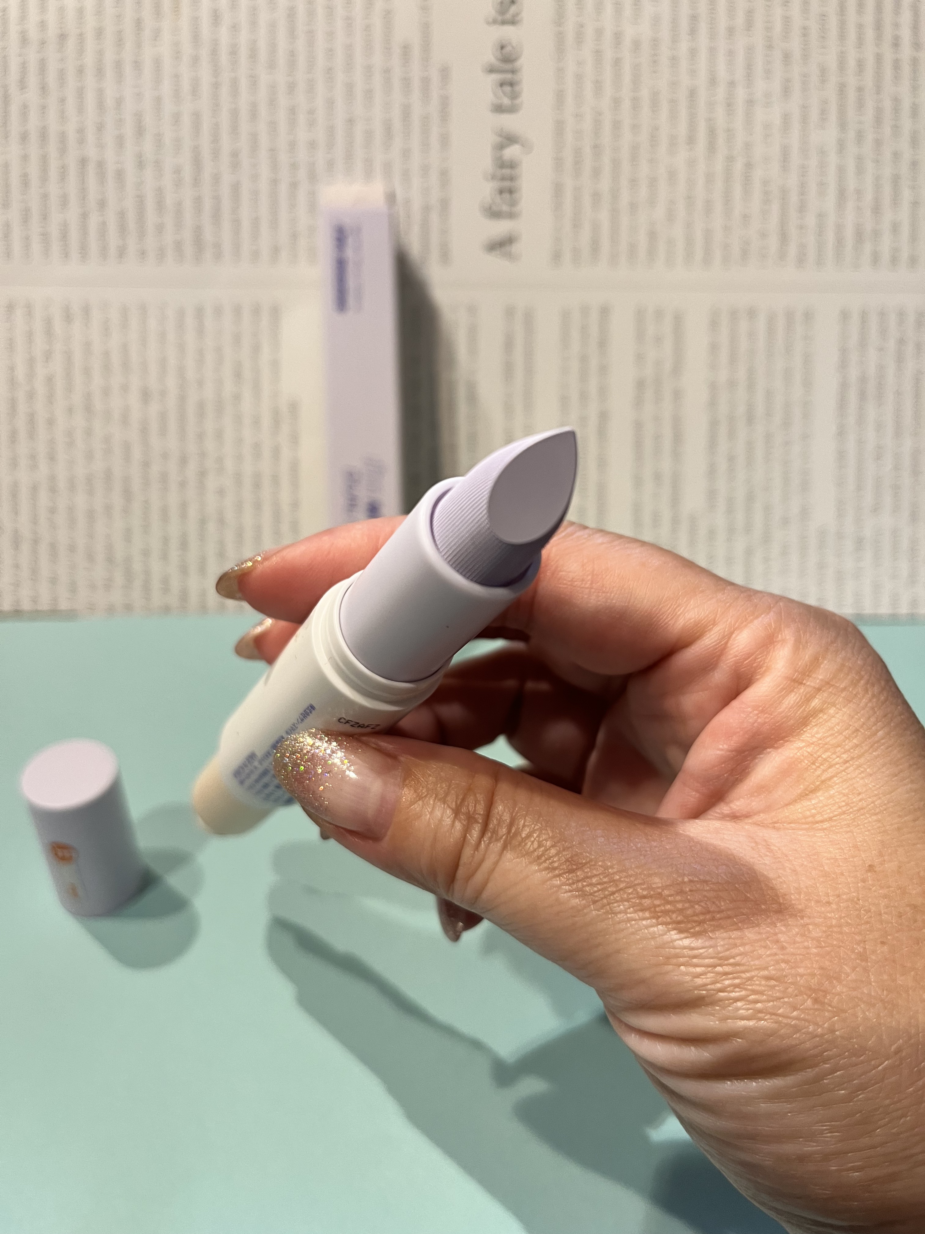 アイムマルチスティックデュアルコレクター 003 マーブルベージュ×パールラベンダー/i’m meme/スティックコンシーラーを使ったクチコミ（2枚目）