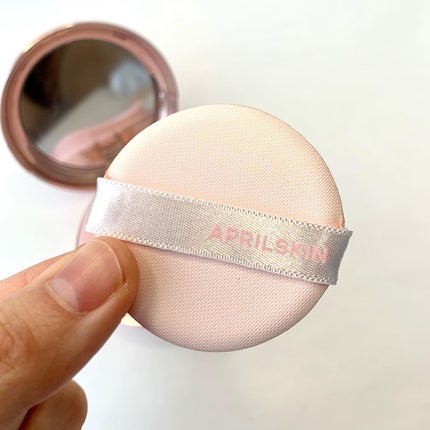 ハイパーカバーフィットクッション ピンク(桜エディション)/APRILSKIN/クッションファンデーションを使ったクチコミ(3枚目)