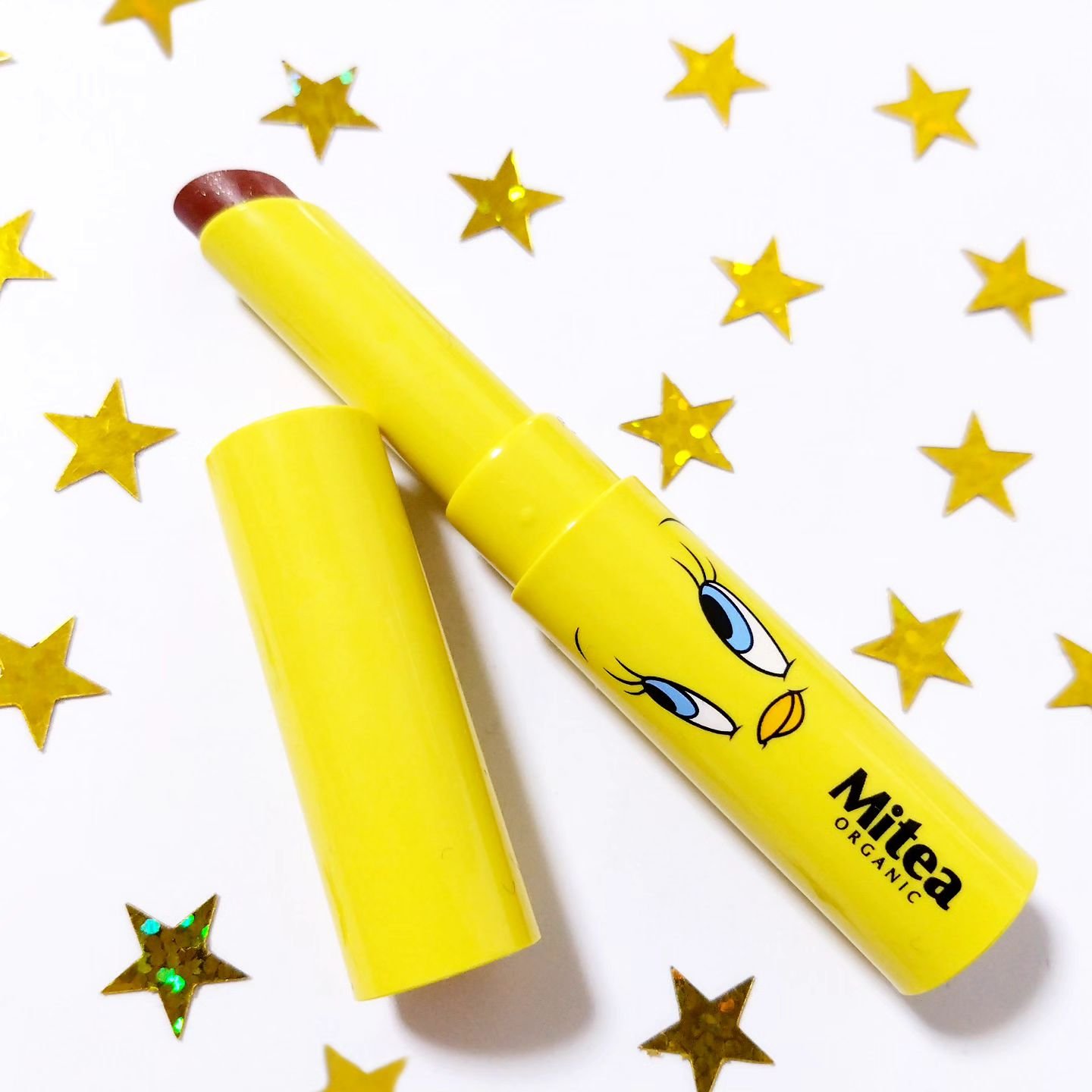 セラムオイルリップスティック  トムとジェリー限定デザイン（マロングラッセ）/ミティア オーガニック/口紅を使ったクチコミ（1枚目）