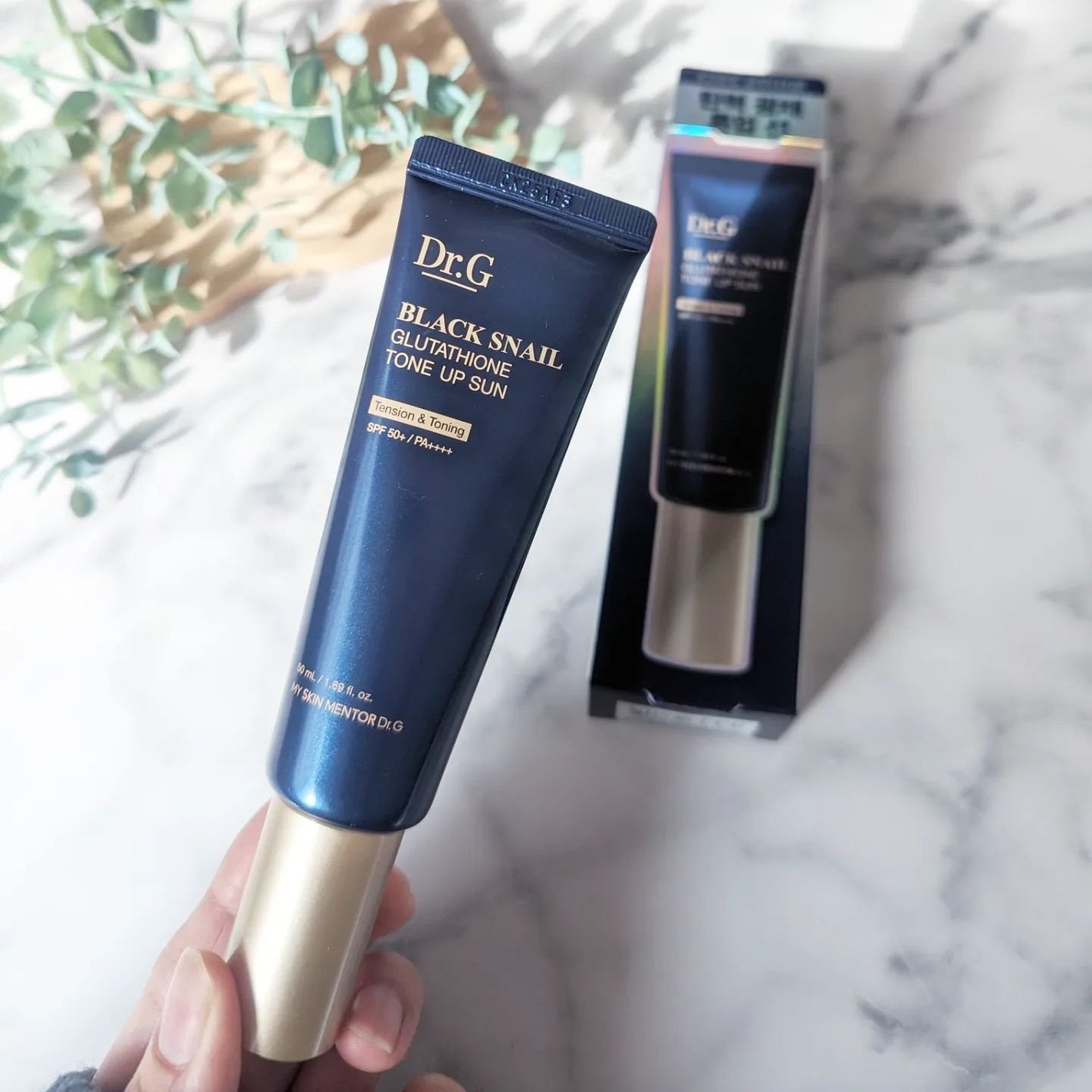 ブラックスネイルグルタチオントーンアップサン/Dr.G/日焼け止めクリームを使ったクチコミ(2枚目)