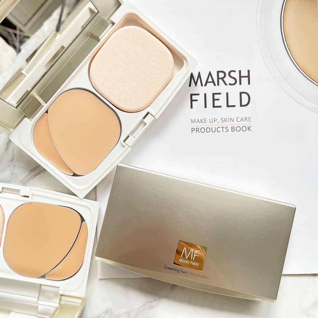 カバーリングツインファンデ/マーシュ・フィールド/パウダーファンデーションを使ったクチコミ(1枚目)