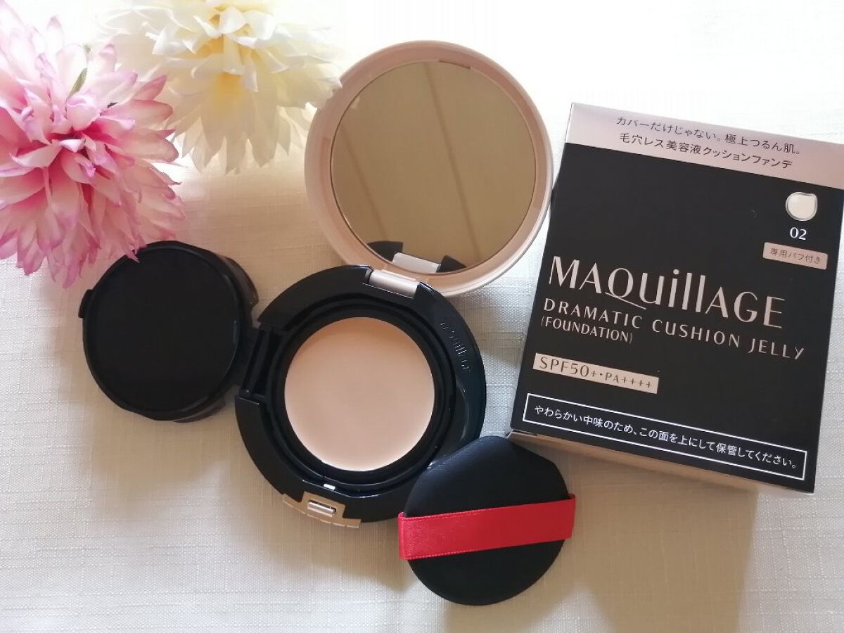 ドラマティッククッションジェリー/マキアージュ/クッションファンデーションを使ったクチコミ（1枚目）