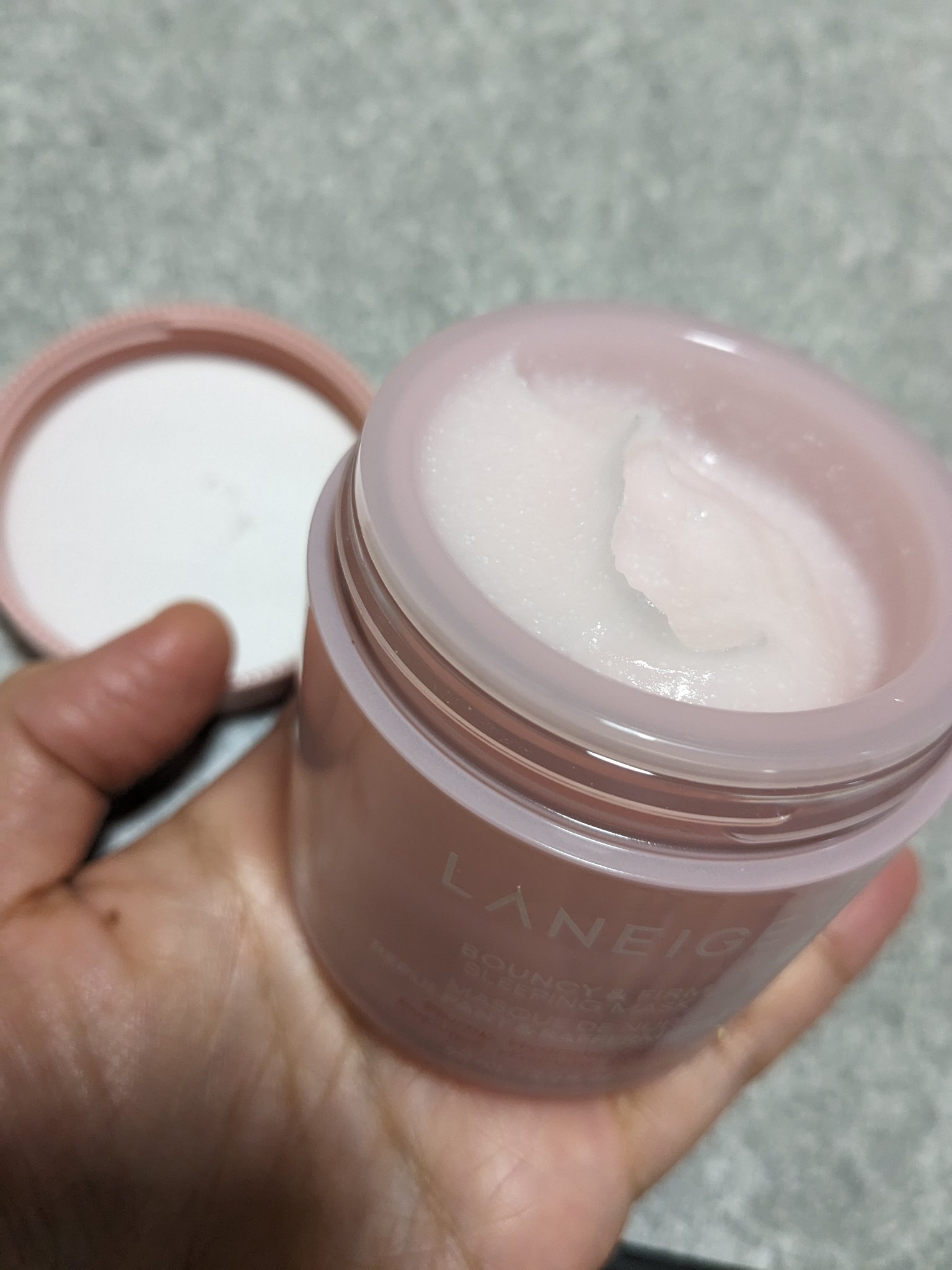 バウンシースリーピングマスク/LANEIGE/フェイスクリームを使ったクチコミ（1枚目）