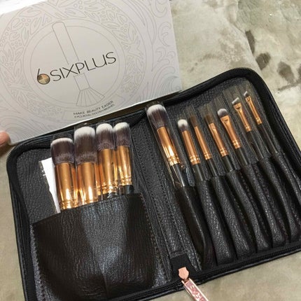 貴族のゴールド メイクブラシ11本セット 化粧ポーチ付き/SIXPLUS/メイクブラシを使ったクチコミ(2枚目)