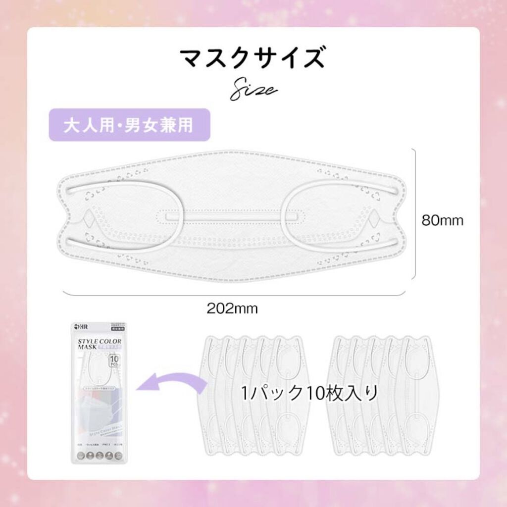 3D立体構造カラーマスク/株式会社iHR/マスクを使ったクチコミ（3枚目）