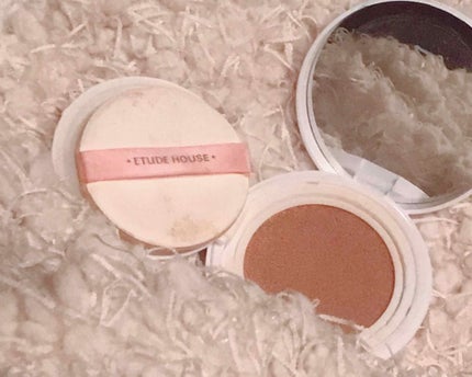 エニークッション オールデイパーフェクト/ETUDE/クッションファンデーションを使ったクチコミ(2枚目)