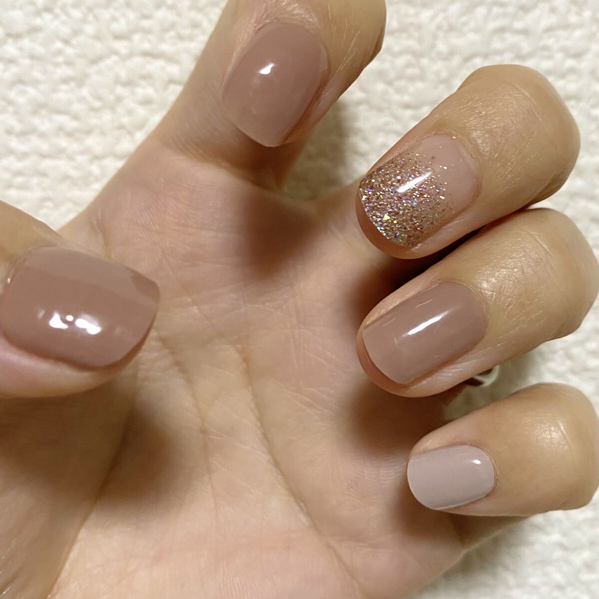 セミキュアジェルネイル（ハンド） ND-312 N Roasting (Cafe Collection)/ohora/ネイルシールを使ったクチコミ（1枚目）