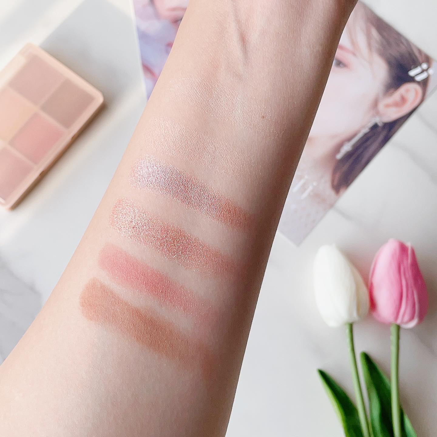 カクテルルーチェアイパレット 03 アプリコットメロウ/haomii/マルチパレットを使ったクチコミ（3枚目）