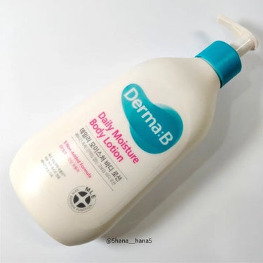 Derma:B デイリーモイスチャーボディローションのクチコミ「.
DermaB
デイリーモイスチャーボディーローション
400ml　￥1900（税込）
.
.....」（1枚目）