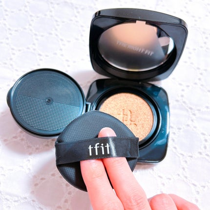 レイヤリングフィット グロークッションEX/TFIT/クッションファンデーションを使ったクチコミ(2枚目)