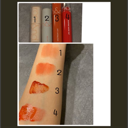 ジューシーラスティングティント/rom&nd/リップティントを使ったクチコミ(2枚目)