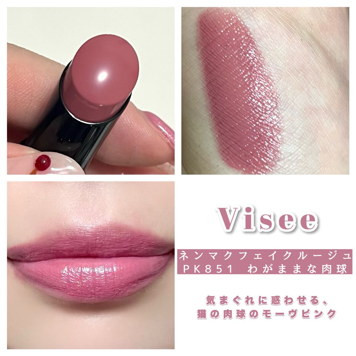 ネンマクフェイク ルージュ/Visée/口紅を使ったクチコミ(3枚目)