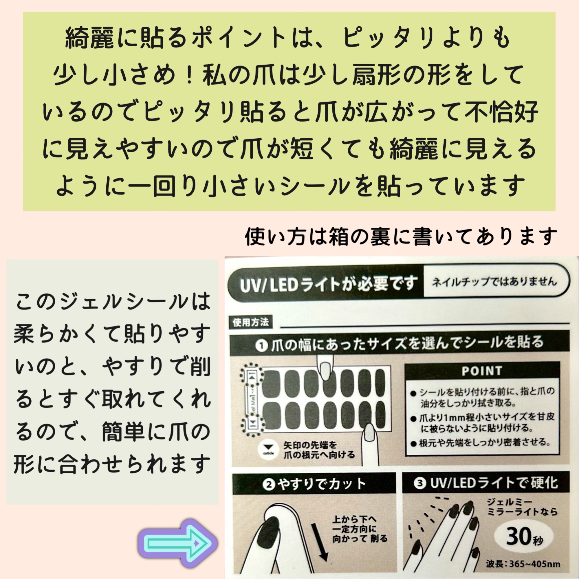 ジェルミーペタリー/ジェルミーワン/ネイルシールを使ったクチコミ（2枚目）