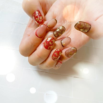 mamico on LIPS 「*お持ち込みデザインのアレンジ❤︎︎ゴールドのレオパード柄も可..」(1枚目)