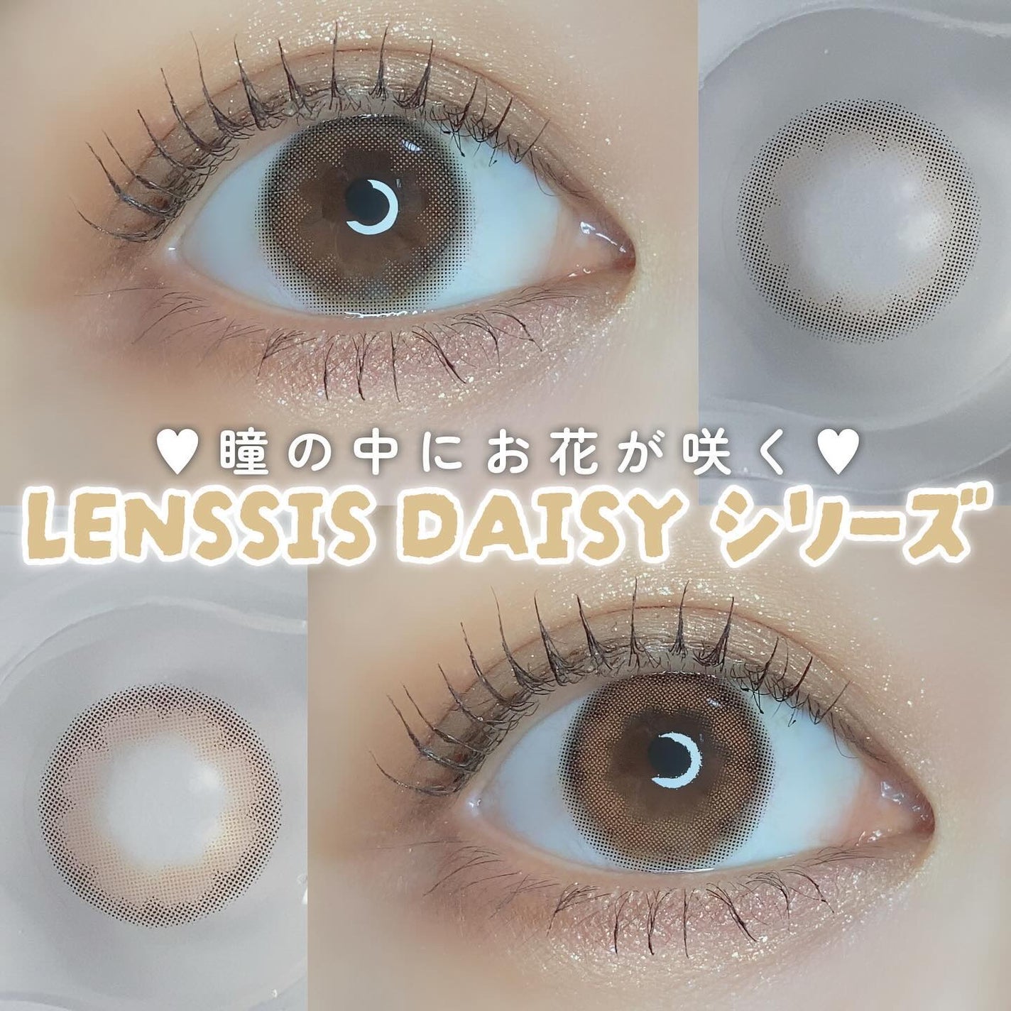 Daisy Rosy Beige/LENSSIS/ワンデー(1DAY)カラコンを使ったクチコミ(1枚目)