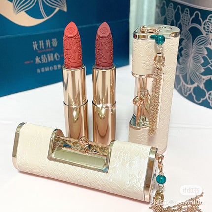 百花同心錠 彫刻リップ/花西子/口紅を使ったクチコミ(7枚目)