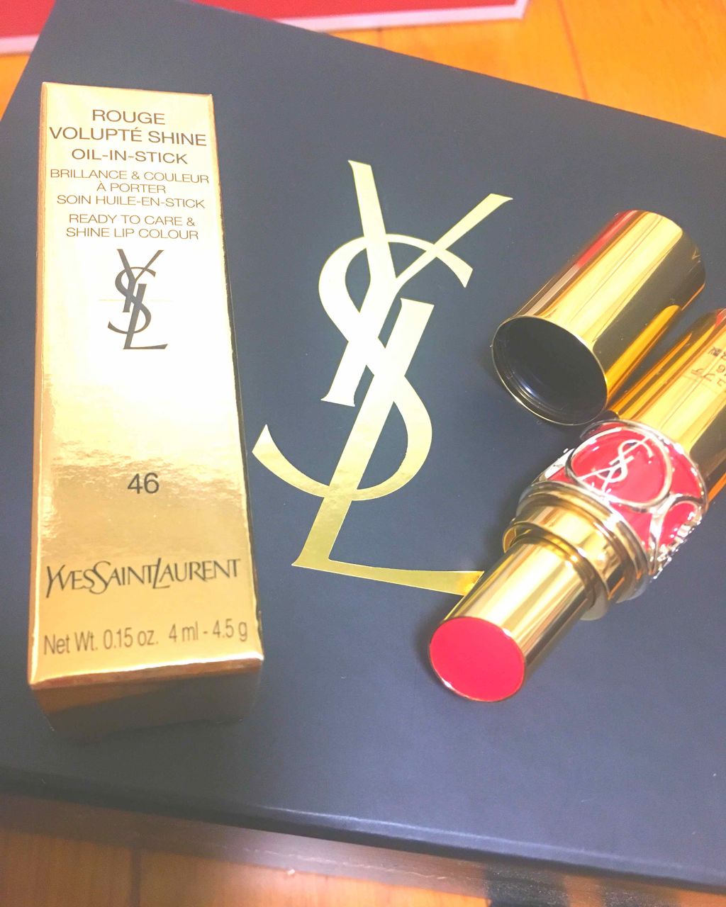 ルージュ ヴォリュプテ シャイン/YVES SAINT LAURENT BEAUTE/口紅を使ったクチコミ(1枚目)