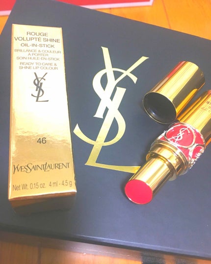 ルージュ ヴォリュプテ シャイン/YVES SAINT LAURENT BEAUTE/口紅を使ったクチコミ(1枚目)