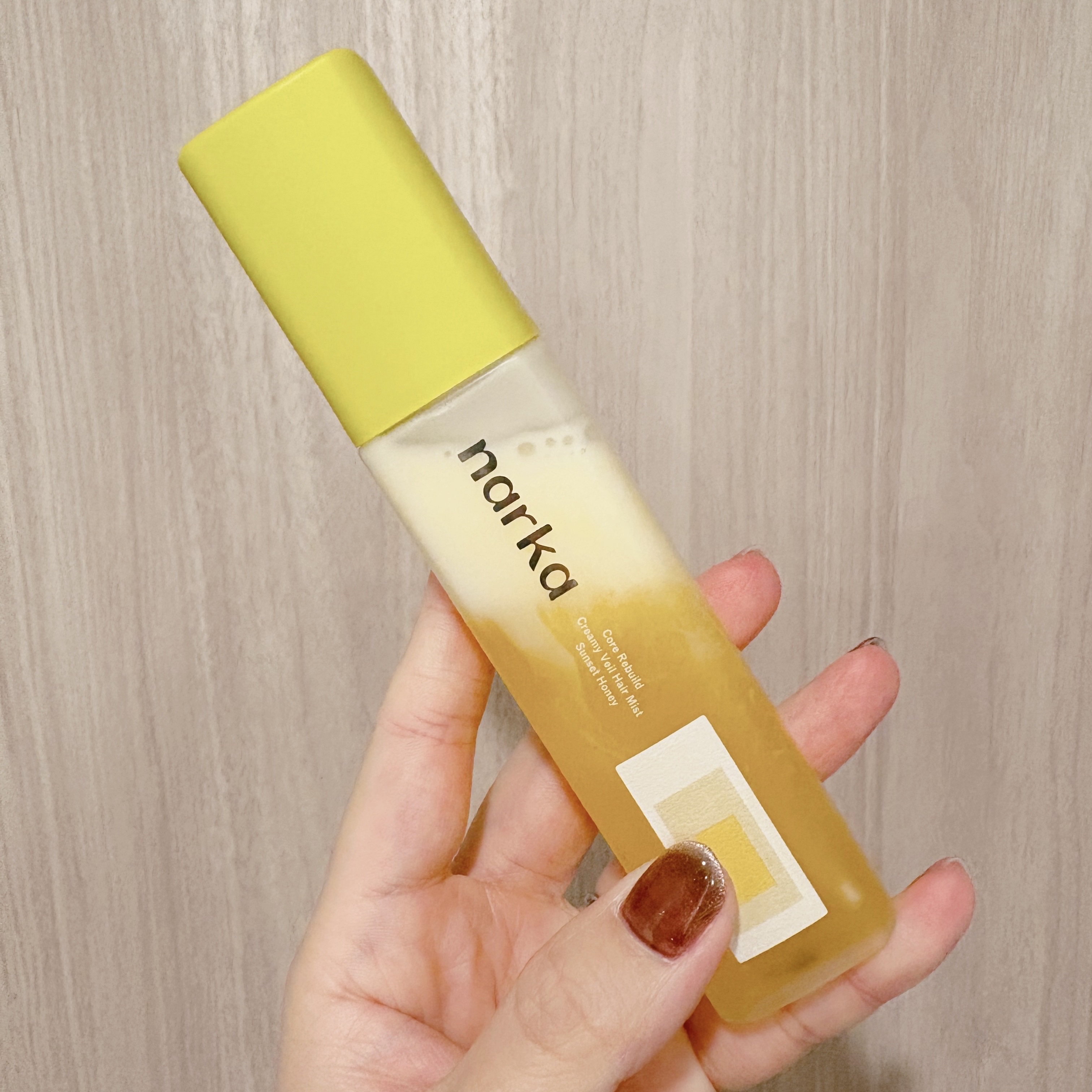 クリーミーベールヘアミスト サンセットハニー/narka/ヘアミストを使ったクチコミ（2枚目）