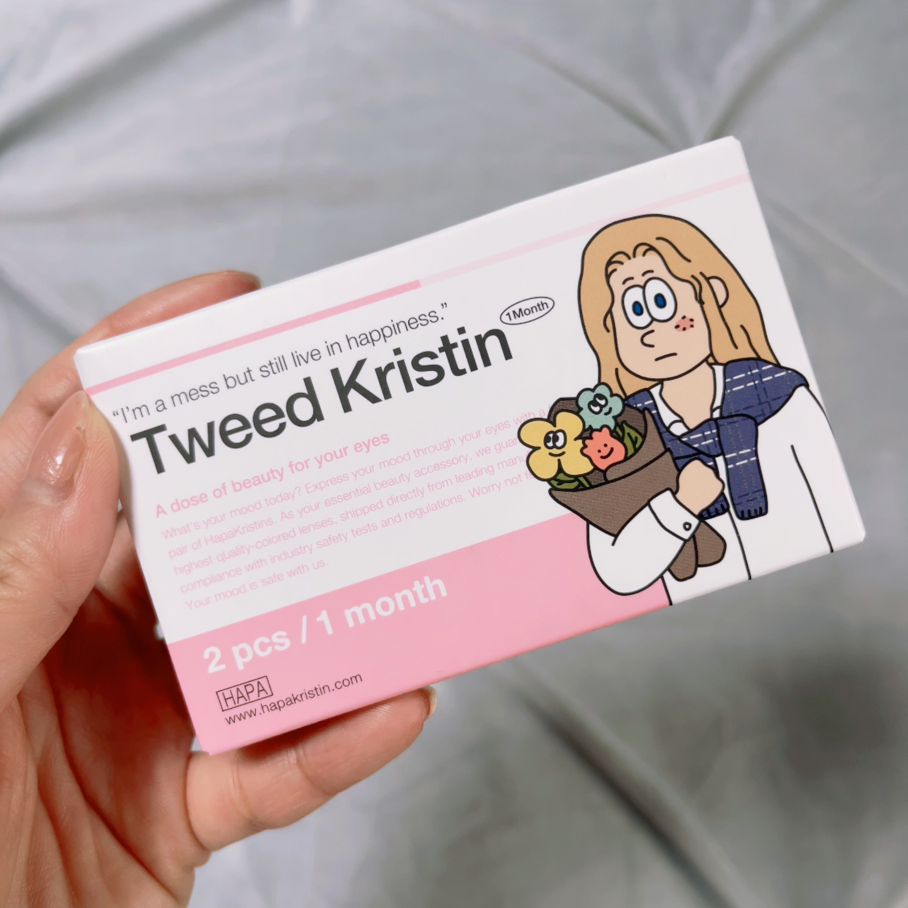 Tweed Kristin 1month/Hapa kristin/１ヶ月（１MONTH）カラコンを使ったクチコミ（3枚目）