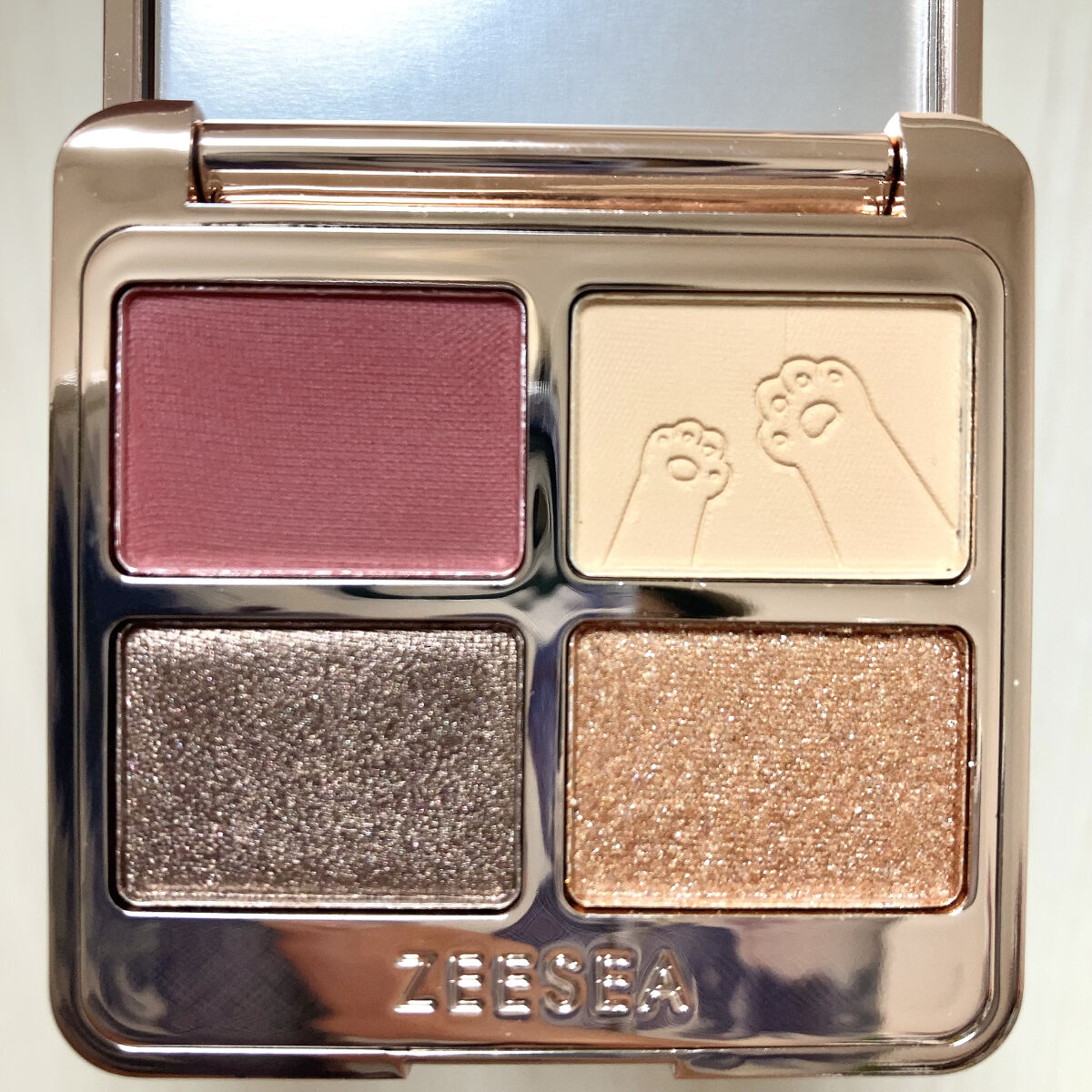 アニマルアイシャドウ(4シェード) 07 赤心/ZEESEA/アイシャドウパレットを使ったクチコミ（3枚目）