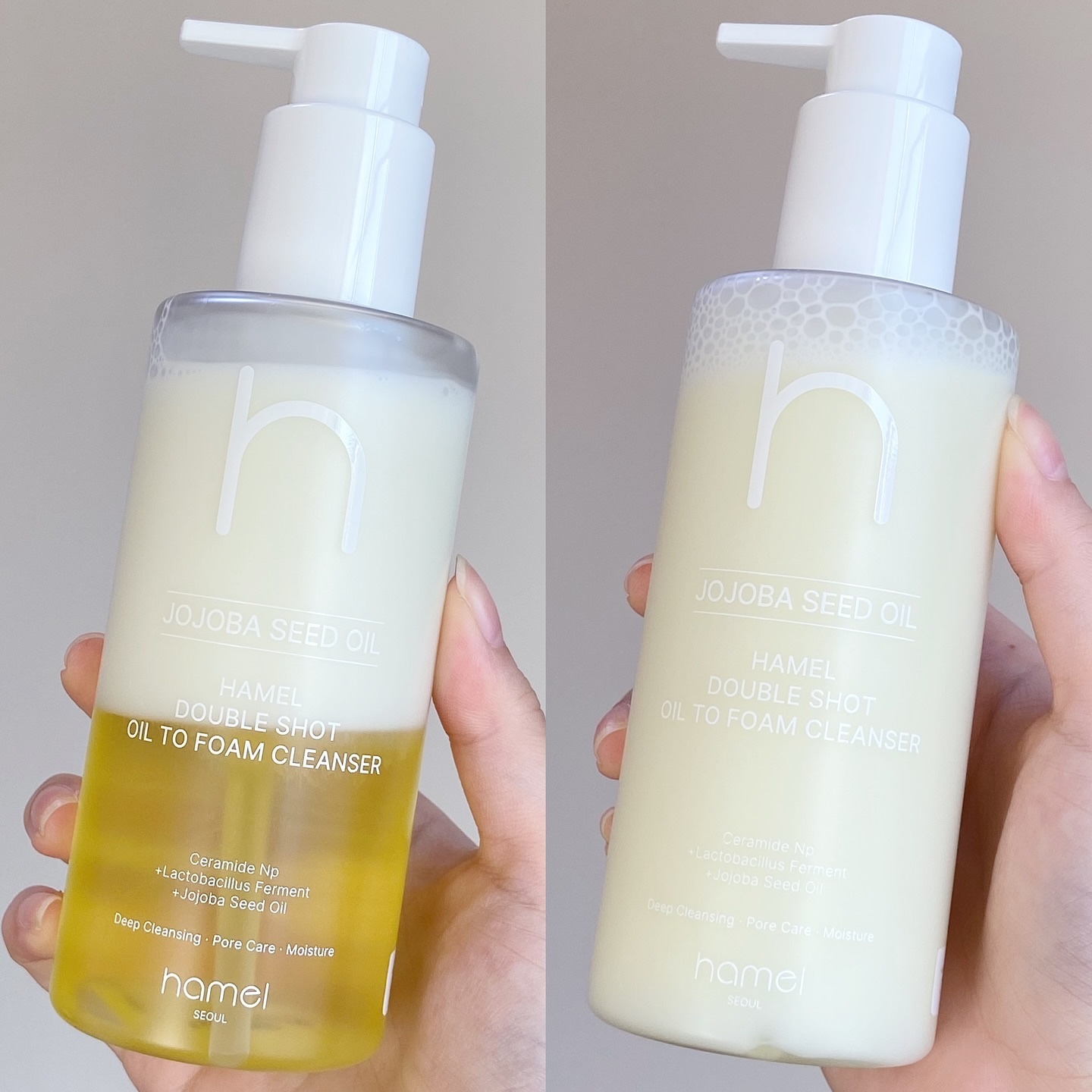 ダブルショットオイルトゥーフォームクレンザー/HAMEL/オイルクレンジングを使ったクチコミ（3枚目）