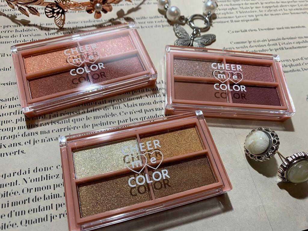 CHEER me COLOR アイシャドウ/セリア/アイシャドウパレットを使ったクチコミ(1枚目)