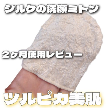 おうちでシルクケア 絹の洗顔ミトン/絹屋/その他スキンケアグッズを使ったクチコミ(1枚目)