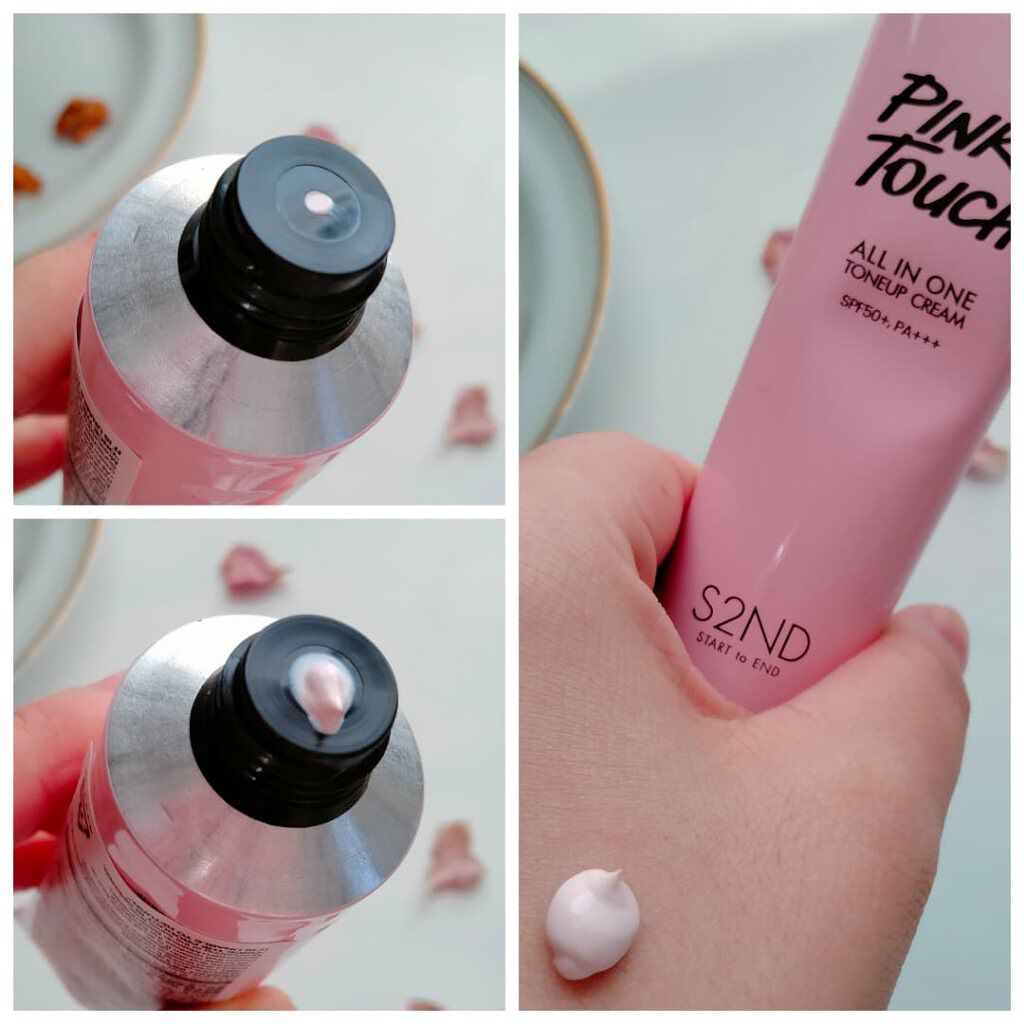 ピンクタッチ UVトーンアップクリーム/S2ND/化粧下地を使ったクチコミ（3枚目）
