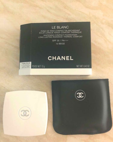 ル ブラン コンパクト ラディアンス 10 ベージュ/CHANEL/パウダーファンデーションを使ったクチコミ（1枚目）