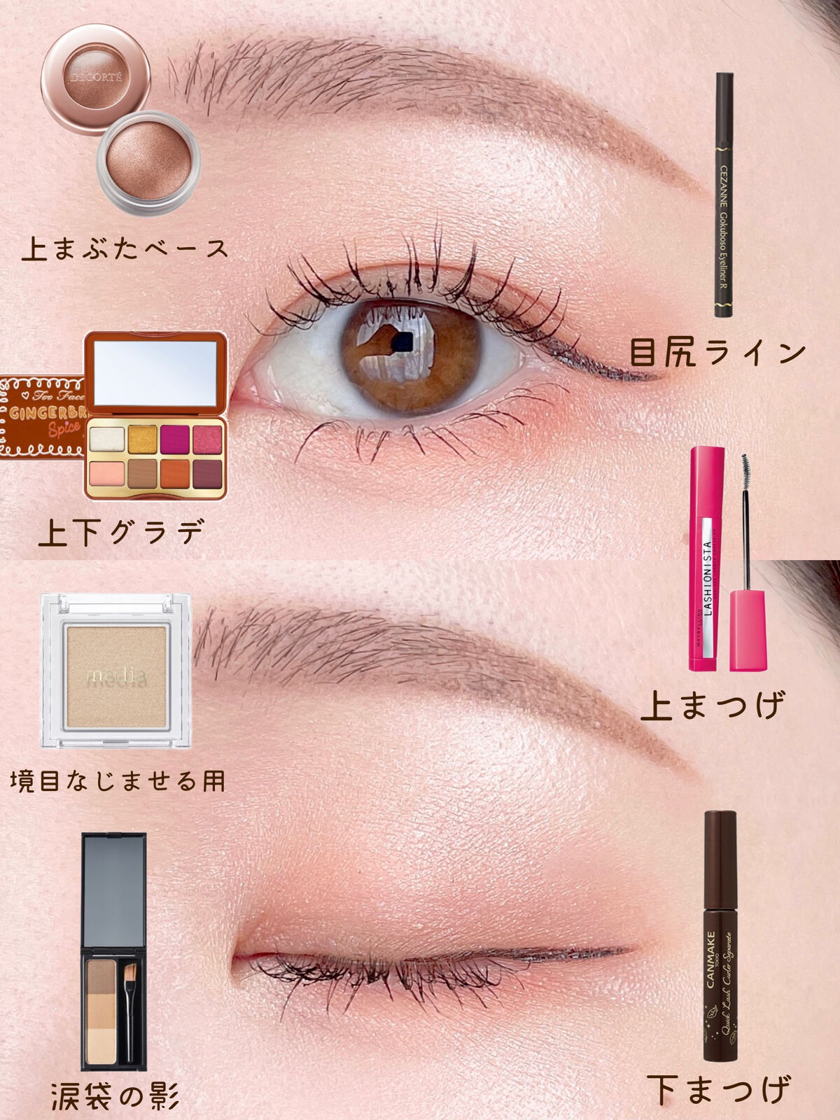 ブライトアップアイシャドウ/media/単色アイシャドウを使ったクチコミ（2枚目）