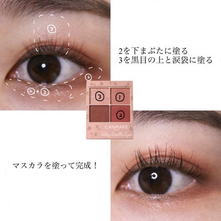 シルキースフレアイズ(マットタイプ)/キャンメイク/アイシャドウパレットを使ったクチコミ(3枚目)