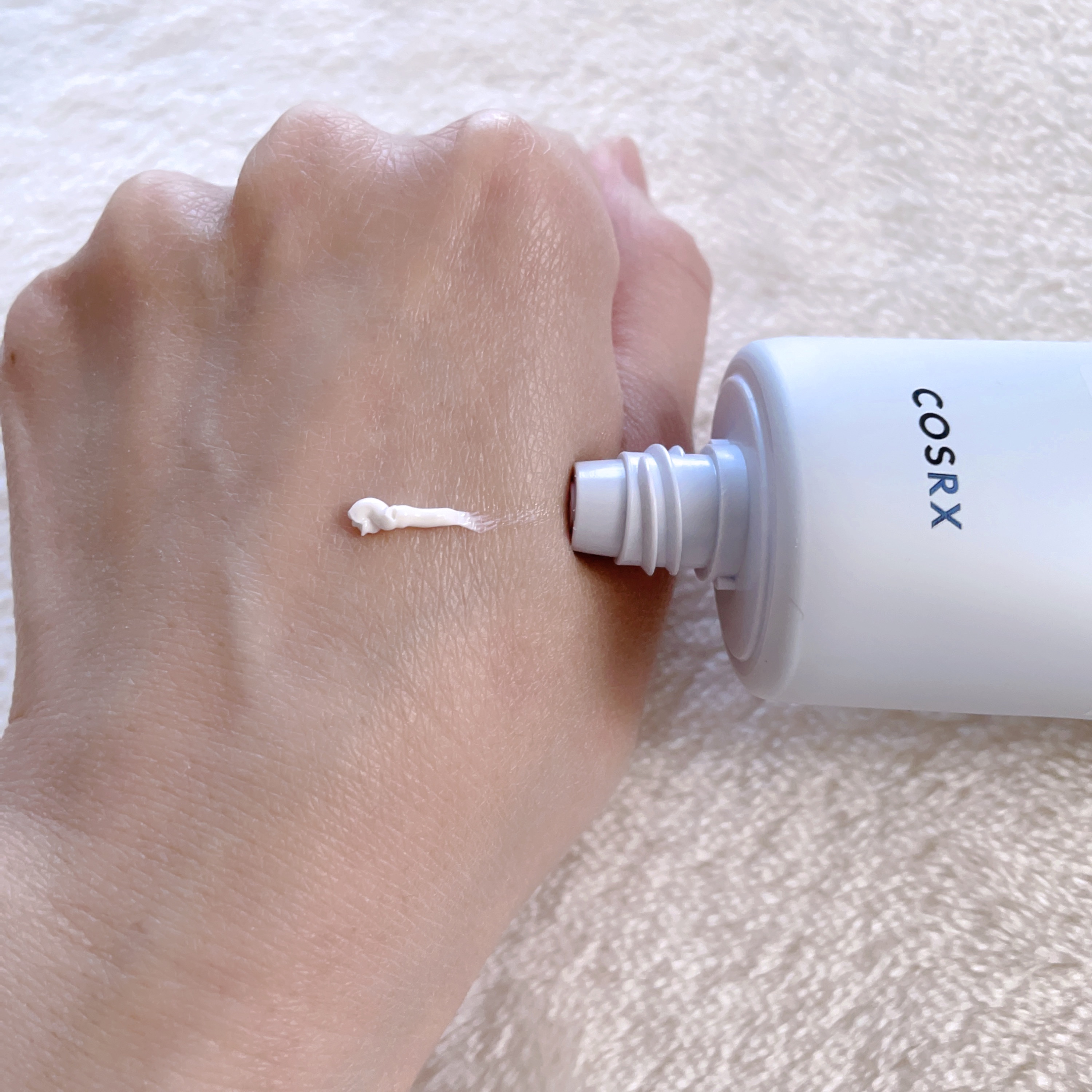 ビタミンEバイタライジングUVクリーム　SFP50＋/COSRX/日焼け止めクリームを使ったクチコミ（2枚目）