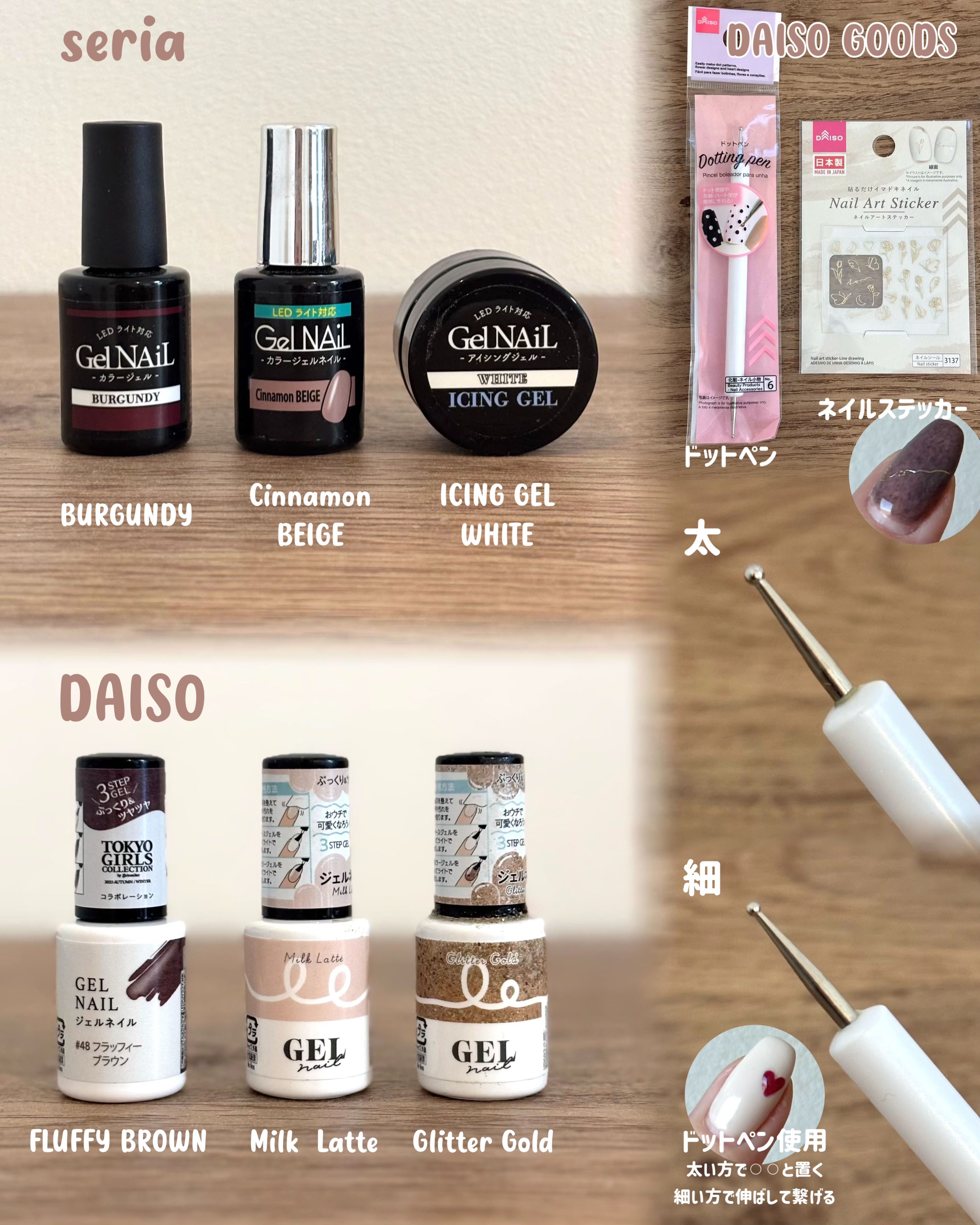 ジェルネイル（ライト対応）/セリア/ジェルネイルを使ったクチコミ（3枚目）