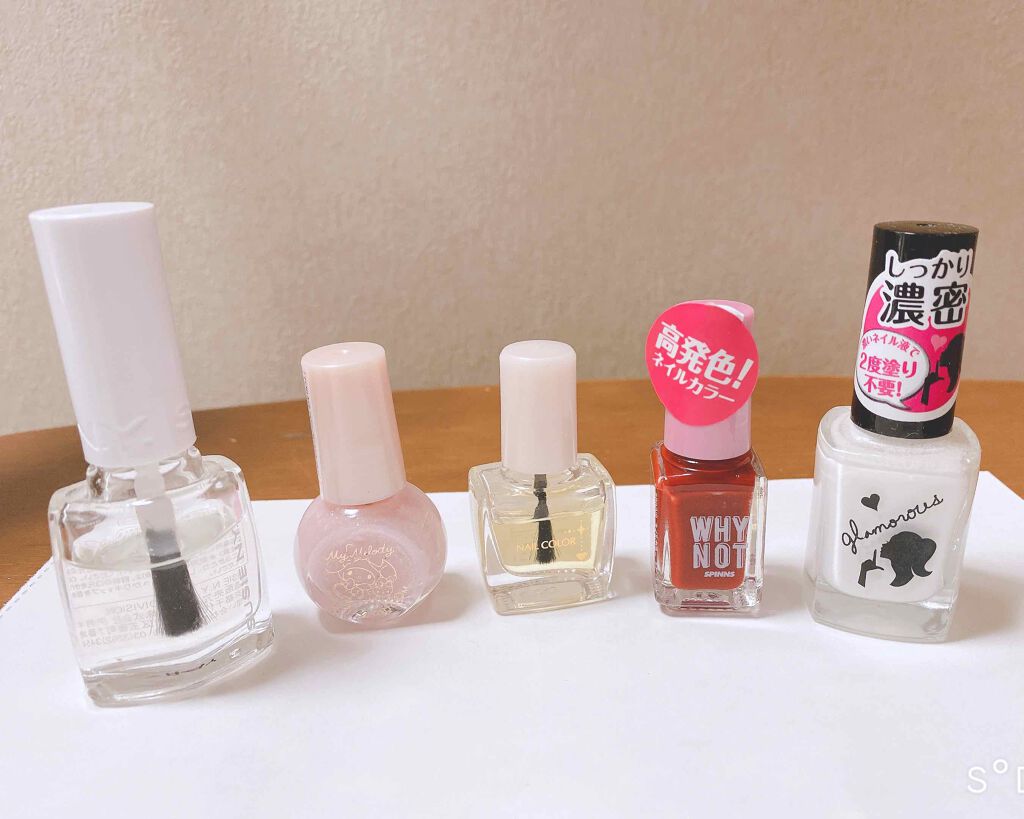 マイメロ ネイル シャイニーベビーピンク/DAISO/マニキュアを使ったクチコミ（1枚目）