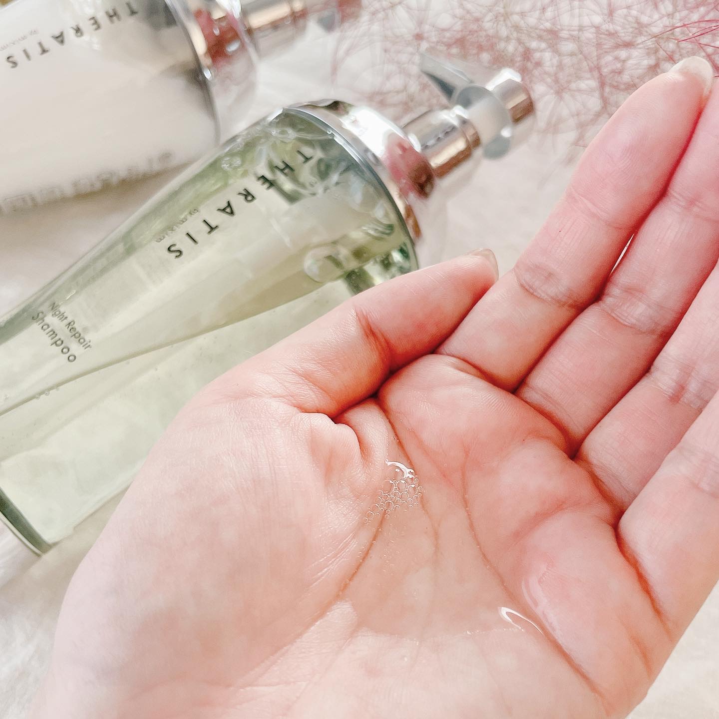 ナイトリペア シャンプー/ヘアトリートメント/THERATIS/シャンプー・コンディショナーを使ったクチコミ（2枚目）