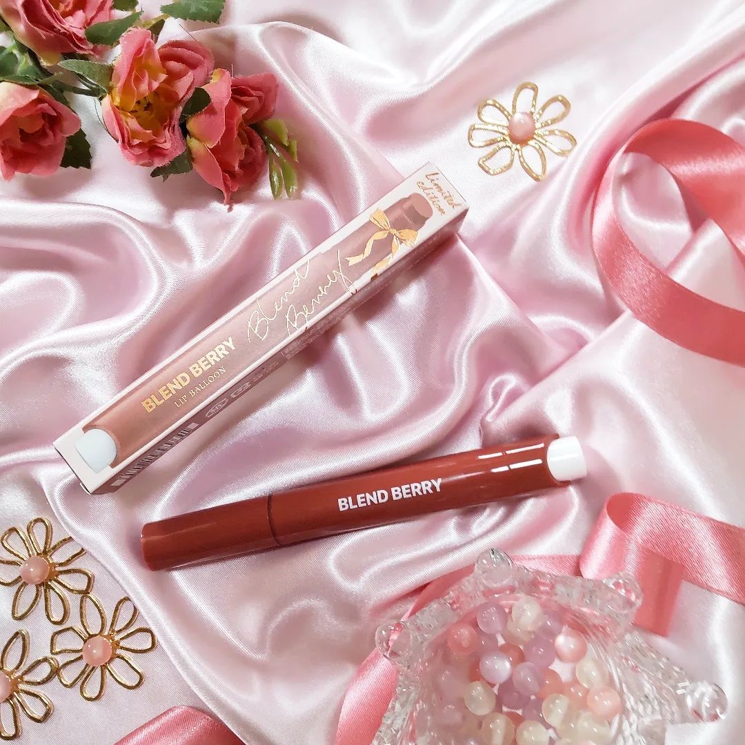 ブレンドベリー リップバルーン 103 おとぎのウォルナットピンク(限定色)/BLEND BERRY/口紅を使ったクチコミ（1枚目）