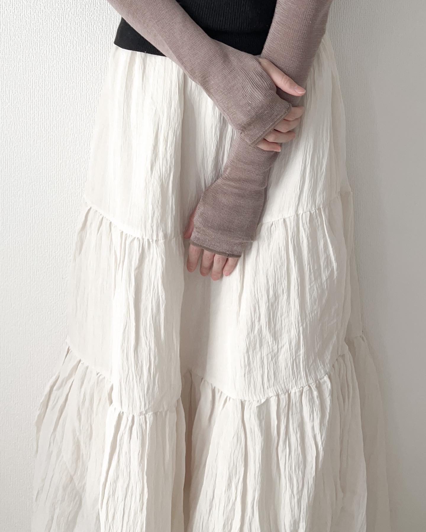 ふんわりシルクのUVアームカバー/セシール/その他を使ったクチコミ（1枚目）