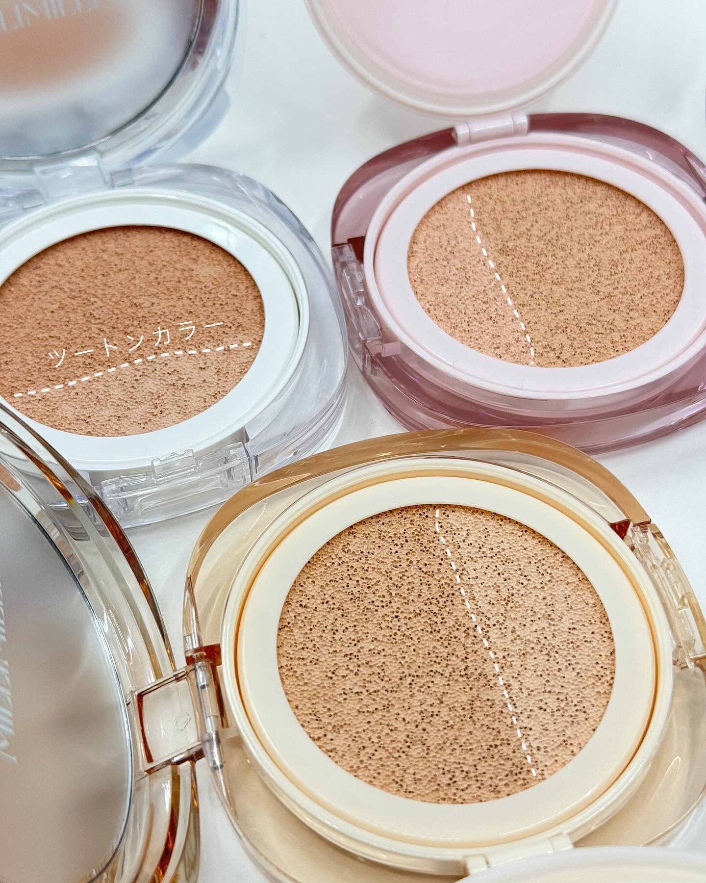 ツートンクッション/MILLIMILLI/クッションファンデーションを使ったクチコミ（2枚目）